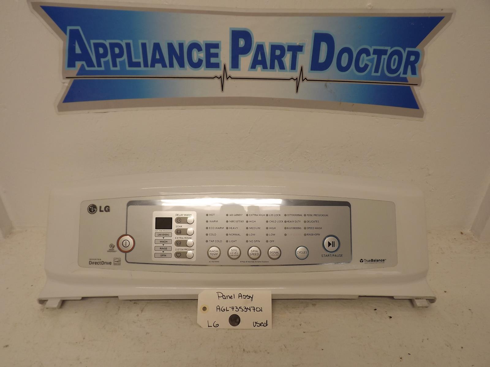 LG Washer AGL73534701 Panel Assy Used LG Washer AGL73534701 Panel Assy Used